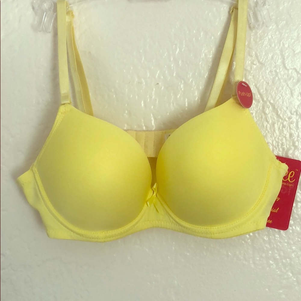 NWT Push Up Baby Yellow Bra.
